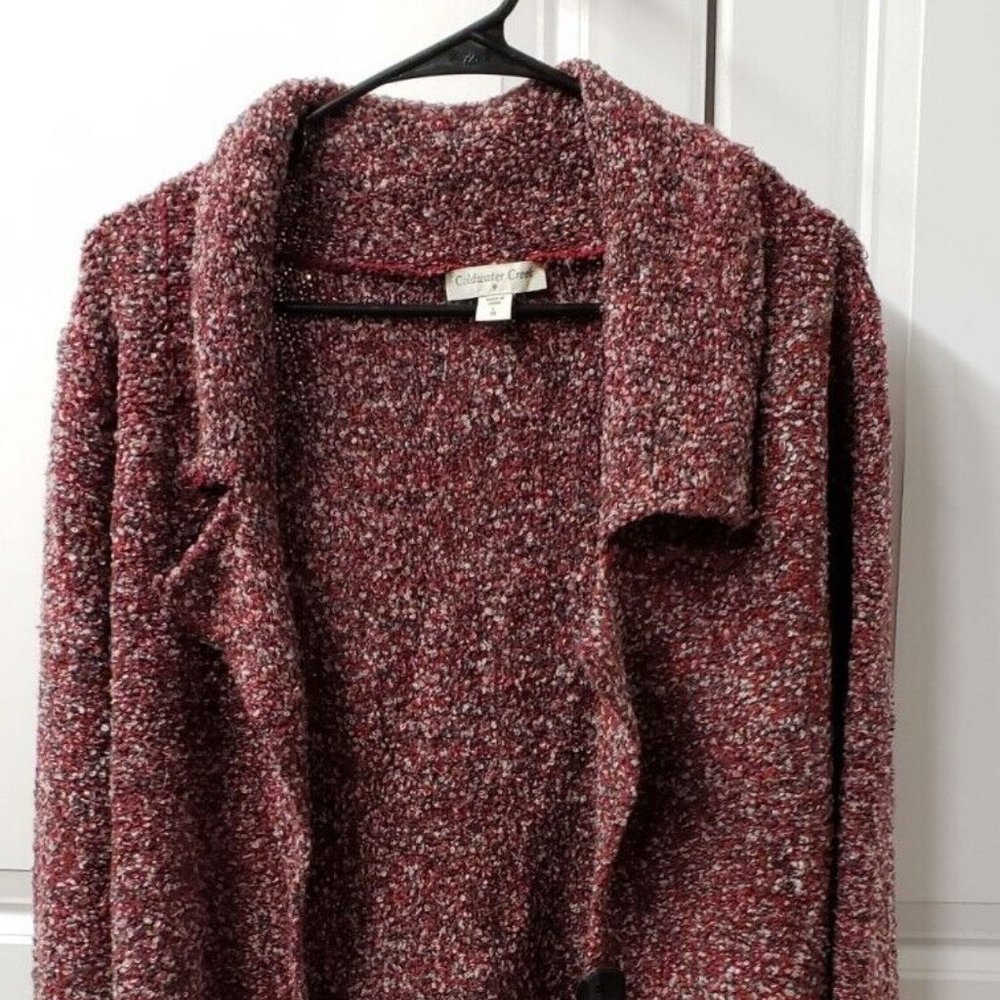 Coldwater Creek Women's Cardigan Sweater Size: Large 14 Open Front